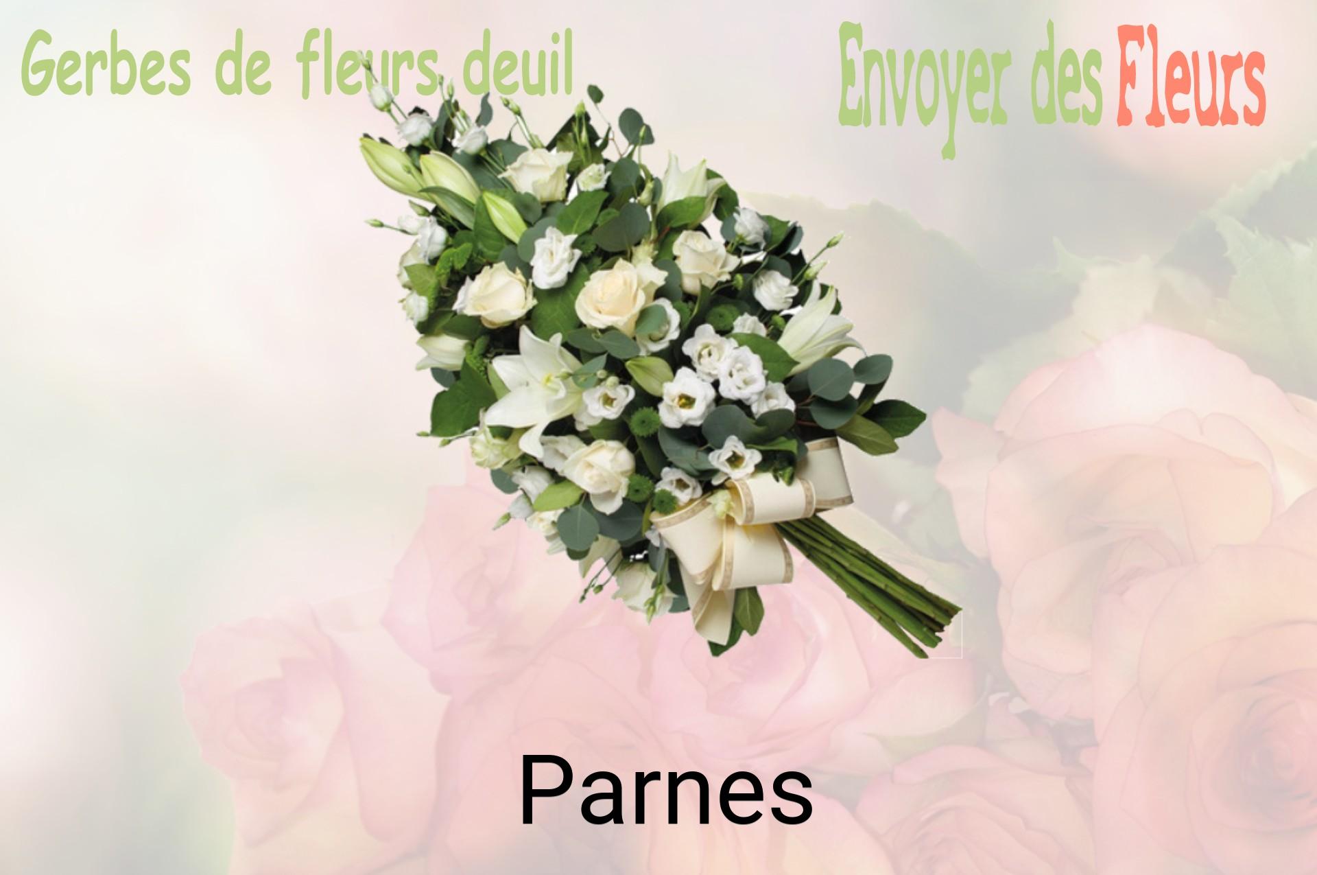 Gerbe de fleurs de deuil livrée à Parnes